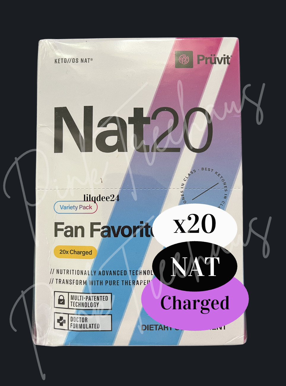 Pruvit Ketones NAT20 Variety 20 pk Charged 2027 SEALED IN BOX