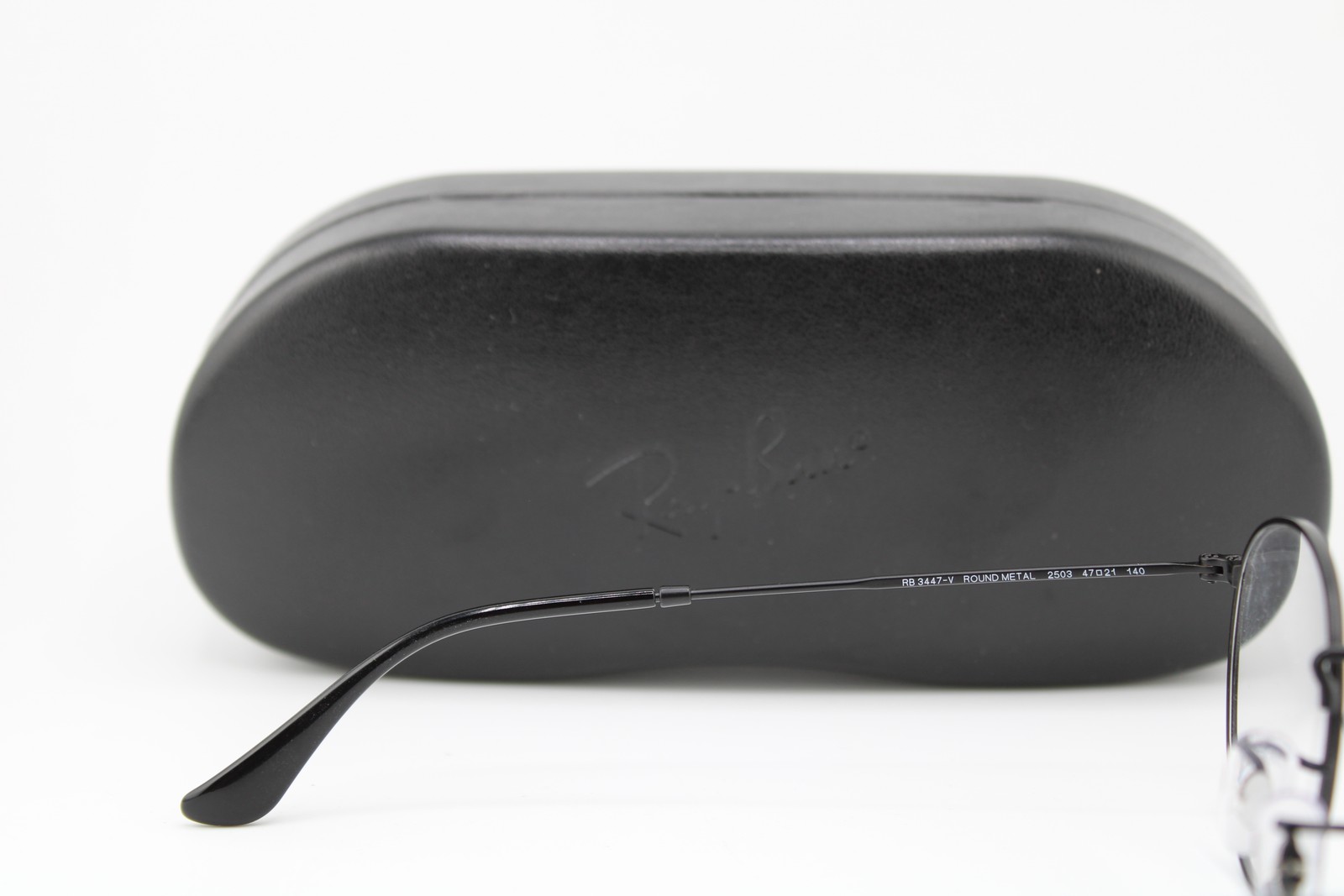 NEW RAY-BAN RB 3447-V 2503 ROUND METAL BLACK AUTHENTIC EYEGLASSES 47-21