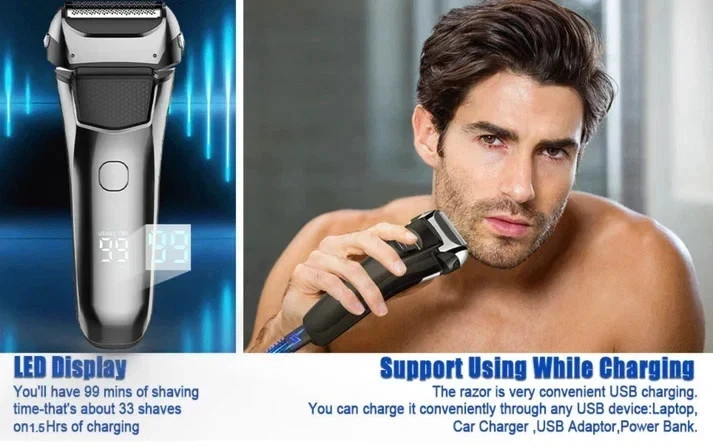Electric Razor for Men,Shavers for Men Electric Razor Wet Dry