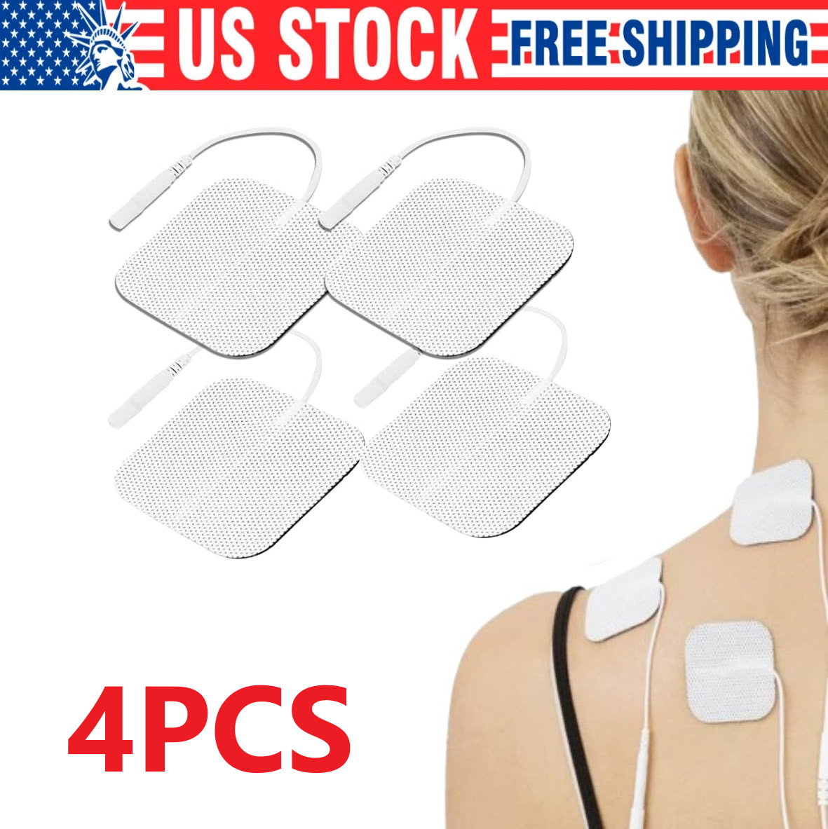 40 TENS Electrode Pads EMS Replacement Unit 7000 3000 2×2 Muscle Stimulator BULK