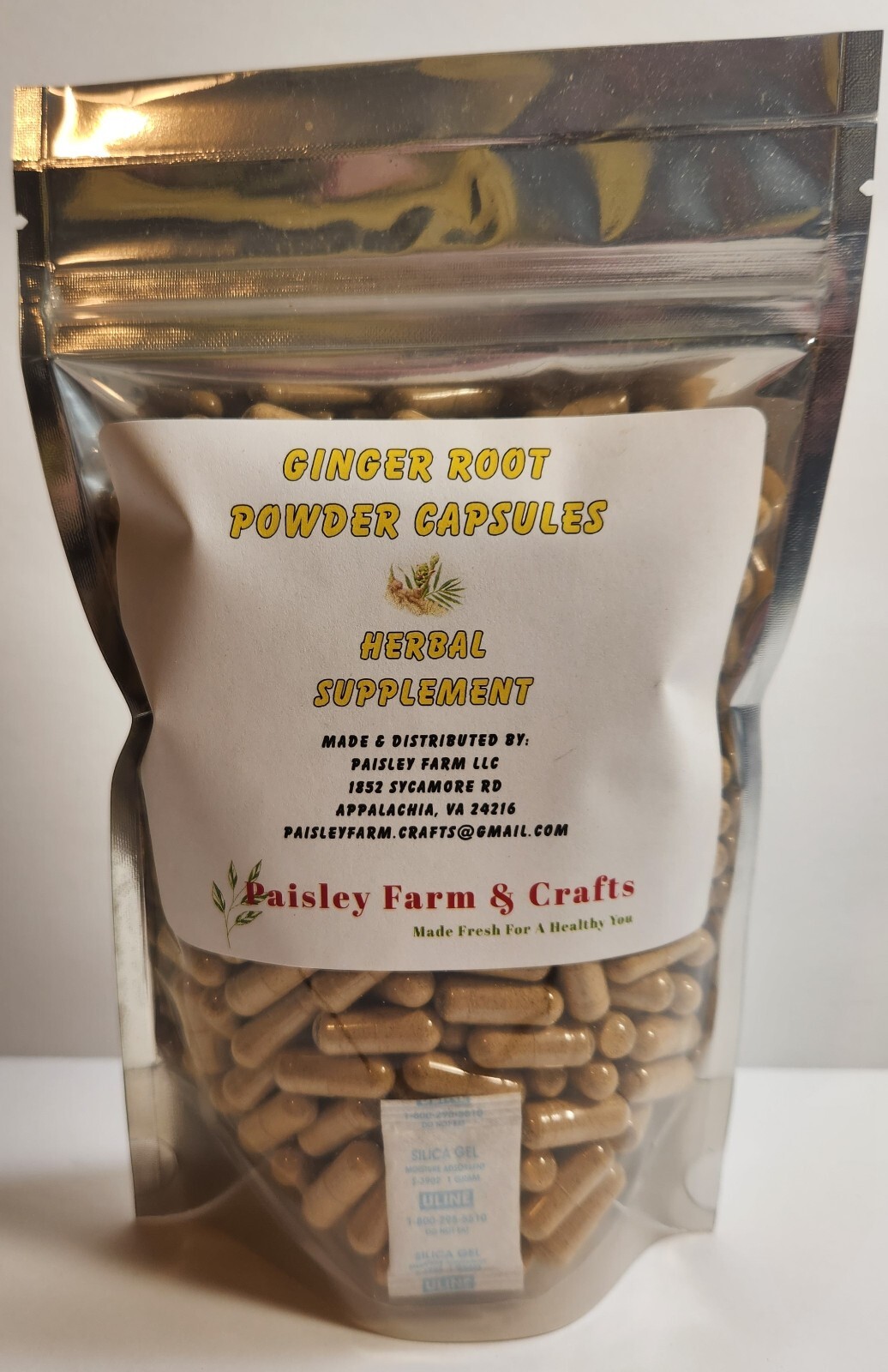 Ground Ginger Root Powder Capsules (300) – Made Fresh on Demand! ALL NATURAL!