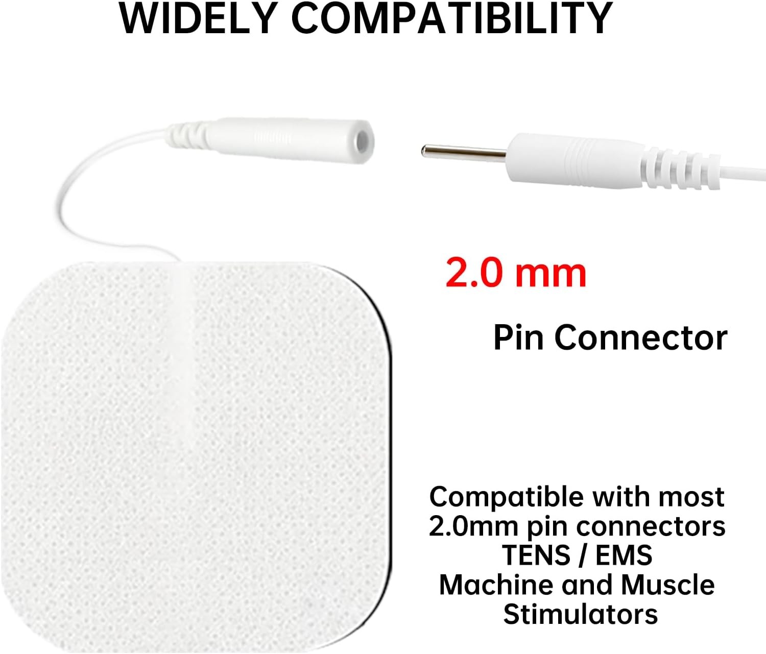 40 TENS Electrode Pads EMS Replacement Unit 7000 3000 2×2 Muscle Stimulator BULK
