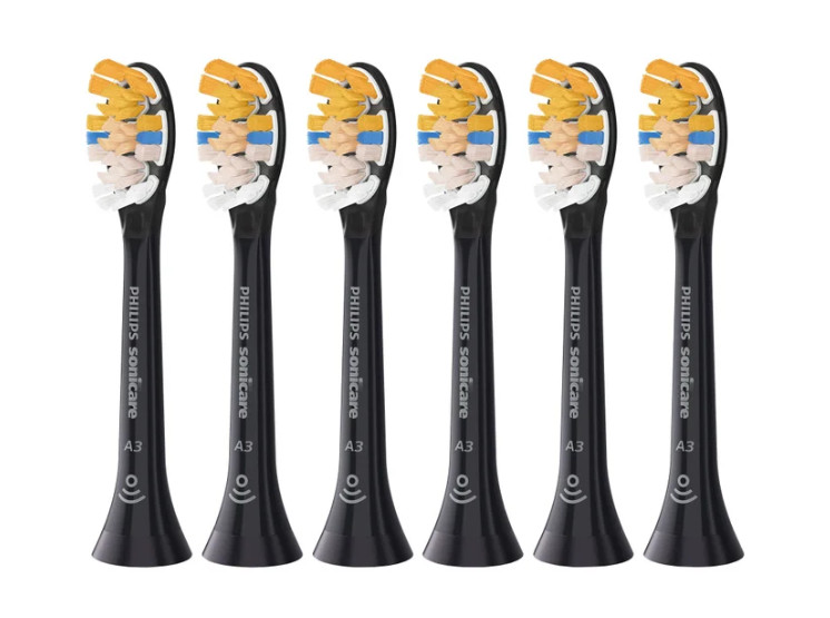 Philips Sonicare A3 All-in-One Replacement Brush Heads Soft 6 Pack Black