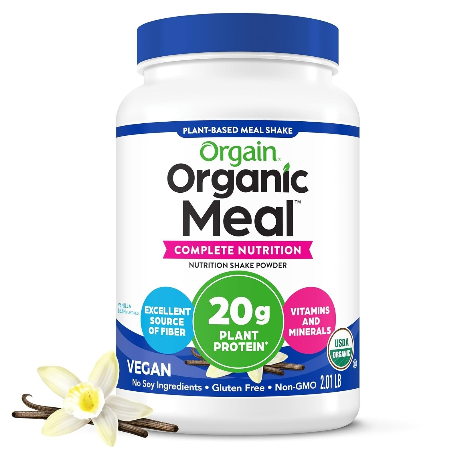 Orgain Organic Meal Replacement Protein Powder, Vegan, Chocolate Fudge 2.01 lb