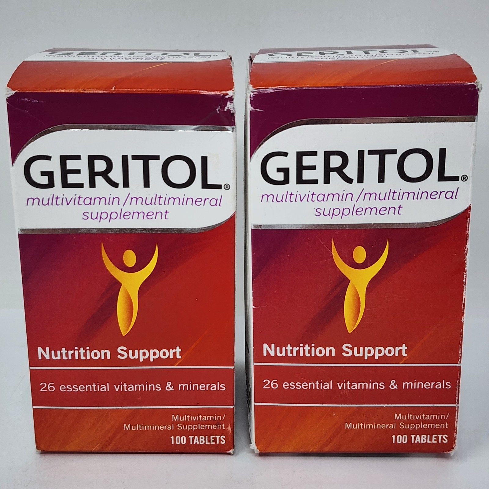 Geritol Multivitamin Multimineral Nutrition Support 100 Tabs per Bottle (2 Pack)