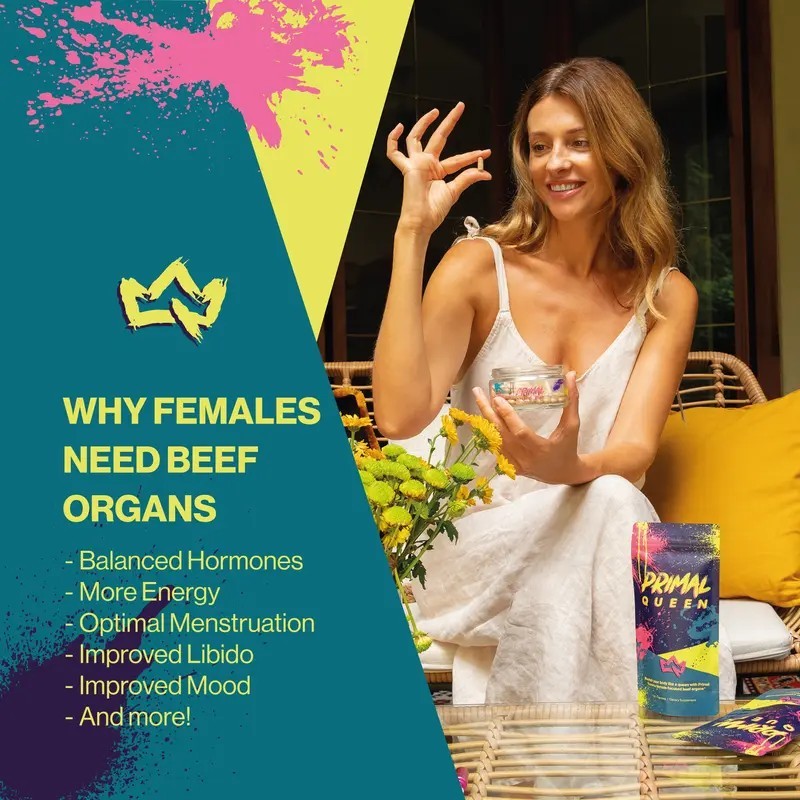 3pcs Primal Queen Supplement for Women 60 CountsBeef Organ – 3 Month Supply