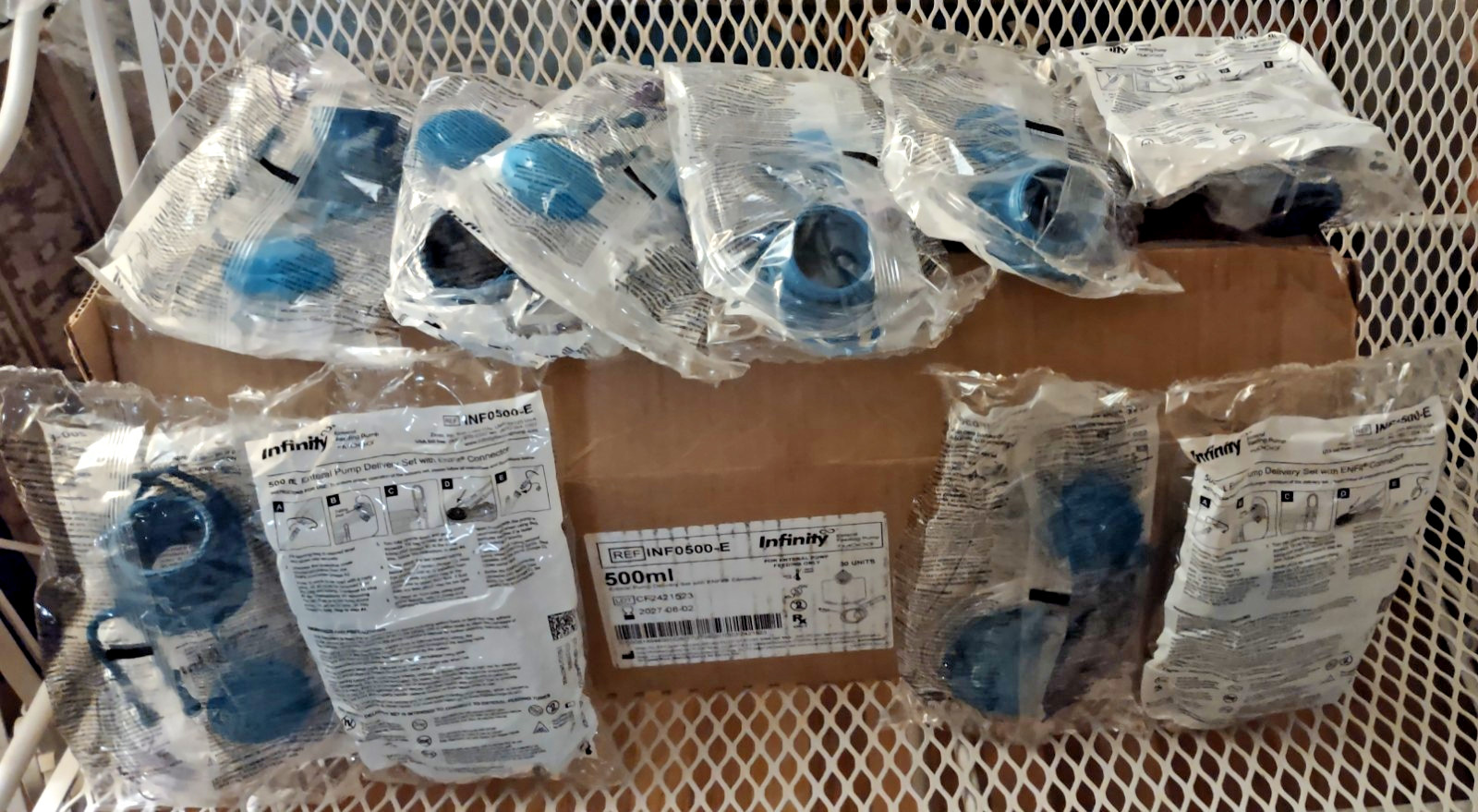10 New Moog Infinity INF0500-E Enteral Feeding Pump w/ ENFit Connector 500ml
