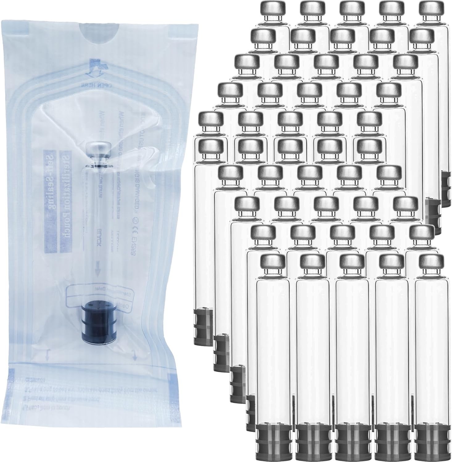 50 – Pack 3ML Glass Cartridges for convenient V1/V2 Reusable Pep Pen