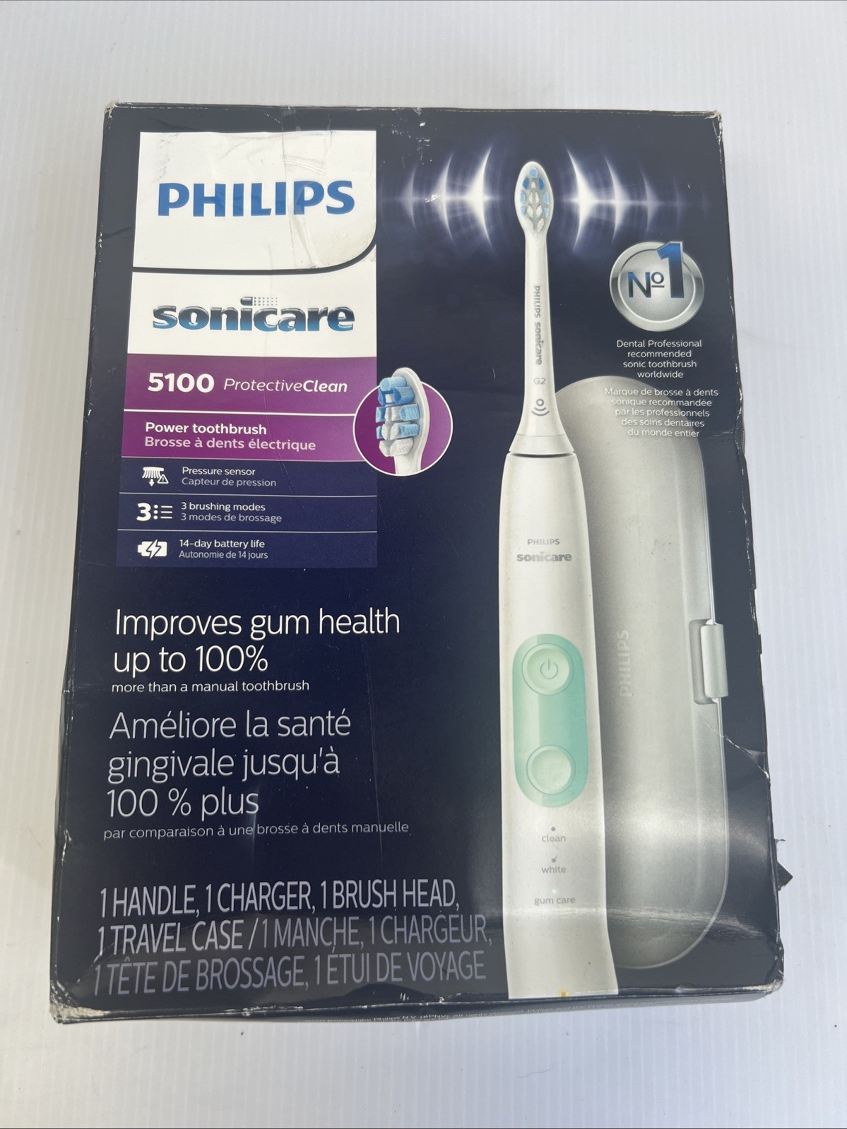 Philips Sonicare ProtectiveClean 5100 Sonic Electric Toothbrush White