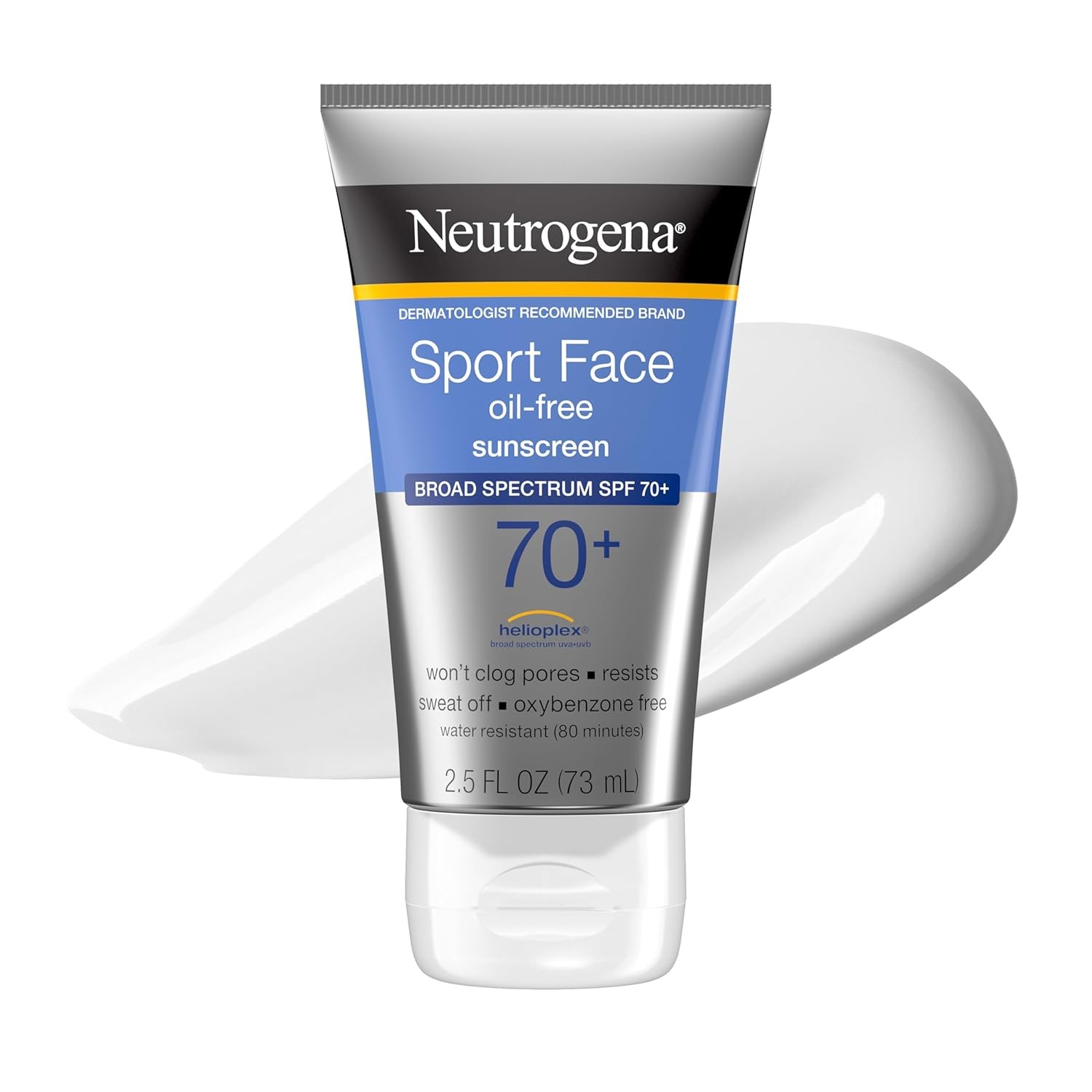 Neutrogena Sport Face Sunscreen Lotion SPF 70+ Oil Free Sweat and Water-Resistan
