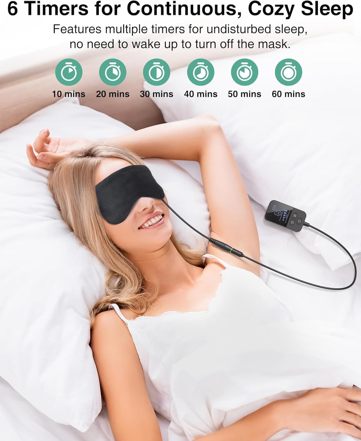 Medcursor Heated Eye Mask – Rechargeable Electric Eye Mask For Dry Eyes 2500