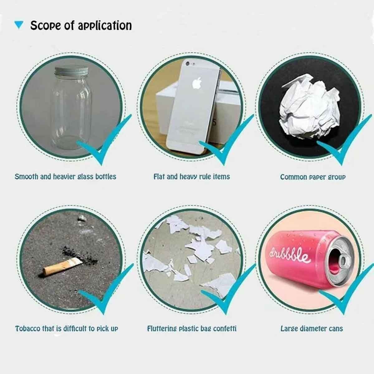 ABS Plastic, Rubber material multi-function grabber, convenient and foldable