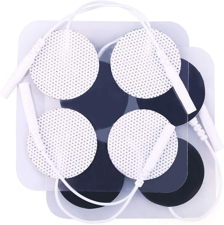 TENS Unit Electrode Pads 40PCS Round Pads 2.0mm Pigtail Connector