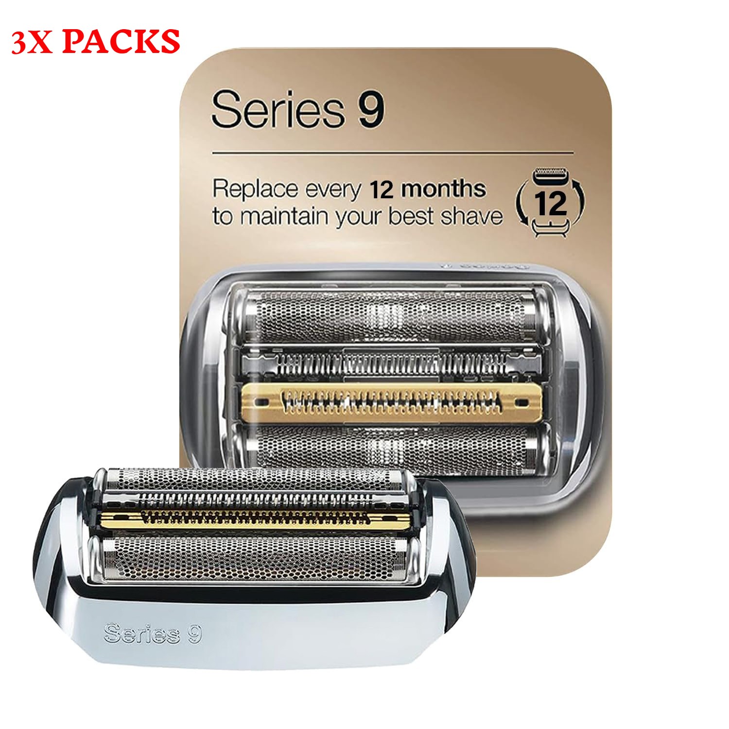 3Packs 94M Electric Replacement Shaver Foil Blades Fit For Braun Series 9 Pro