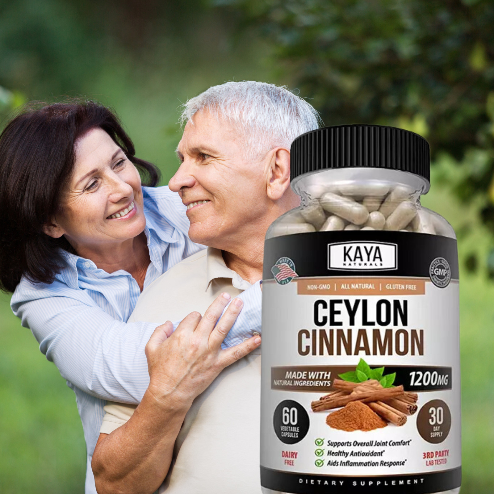 True Organic Ceylon Cinnamon Capsules 1200mg Highest Potency Blood Sugar Support
