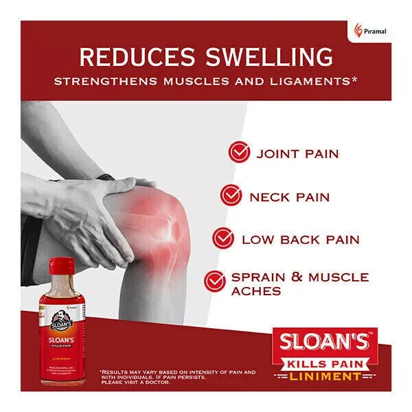 3xSloan’s Liniment Pain Killer (71ml) For Swelling Pain , Muscle Pain Joint Pain
