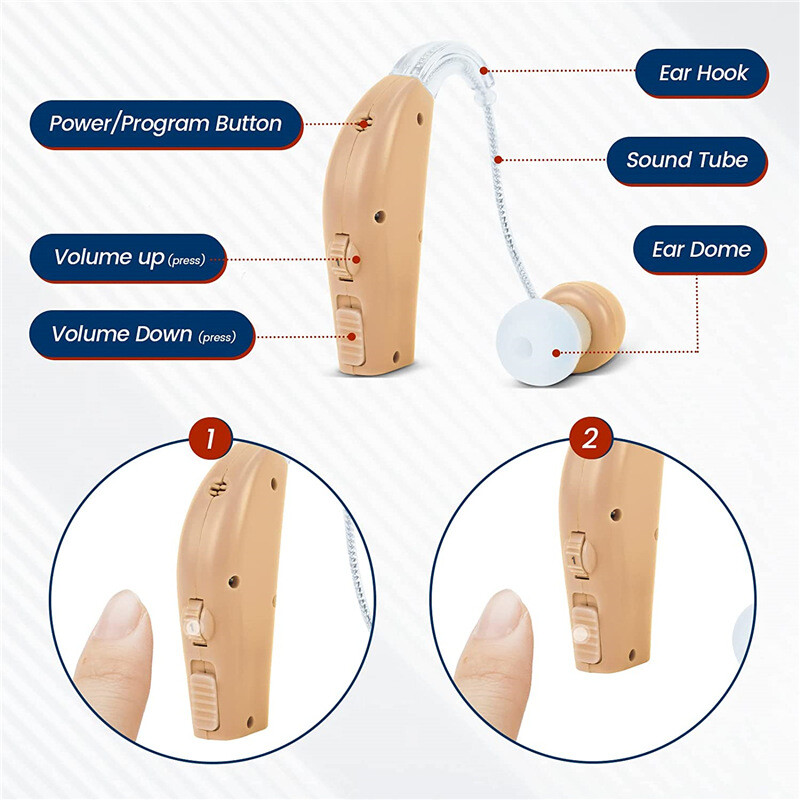 Rechargeable Hearing Aid Sound Amplifier Elderly Ear Hearing Aid For The Deaf