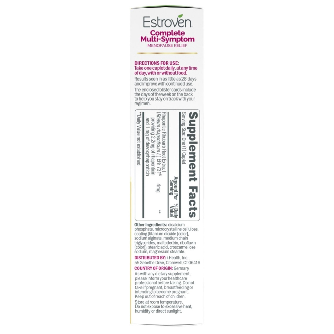 Estroven Menopause Relief, 84 Caplets Complete Multi-Symptom EXP 07/28