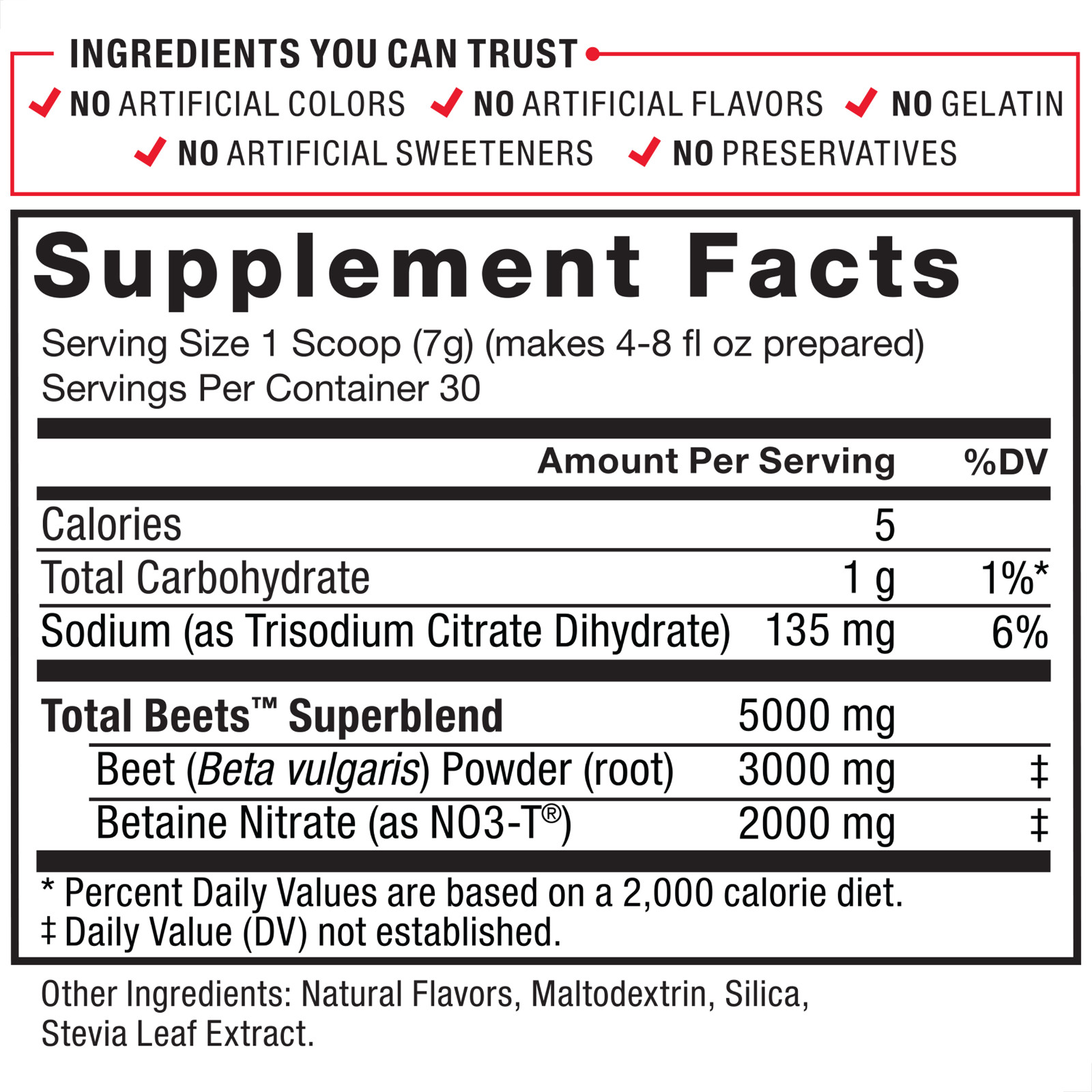 Force Factor Total Beets Circulation Superfood Beet Root Powder Nitric Oxide