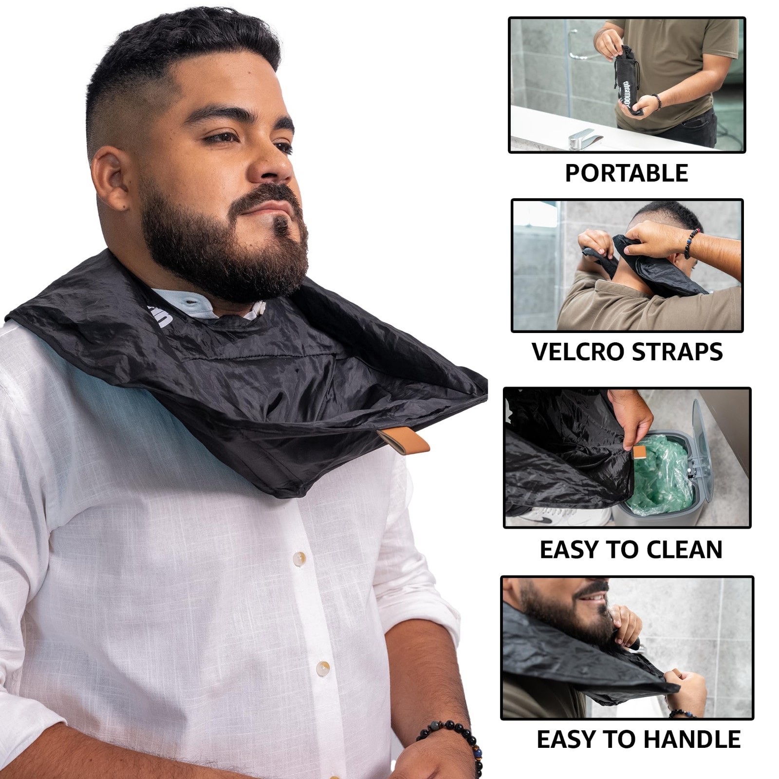 Beard Trimmer Catcher Apron – Portable Waterproof Hair Catcher for Grooming