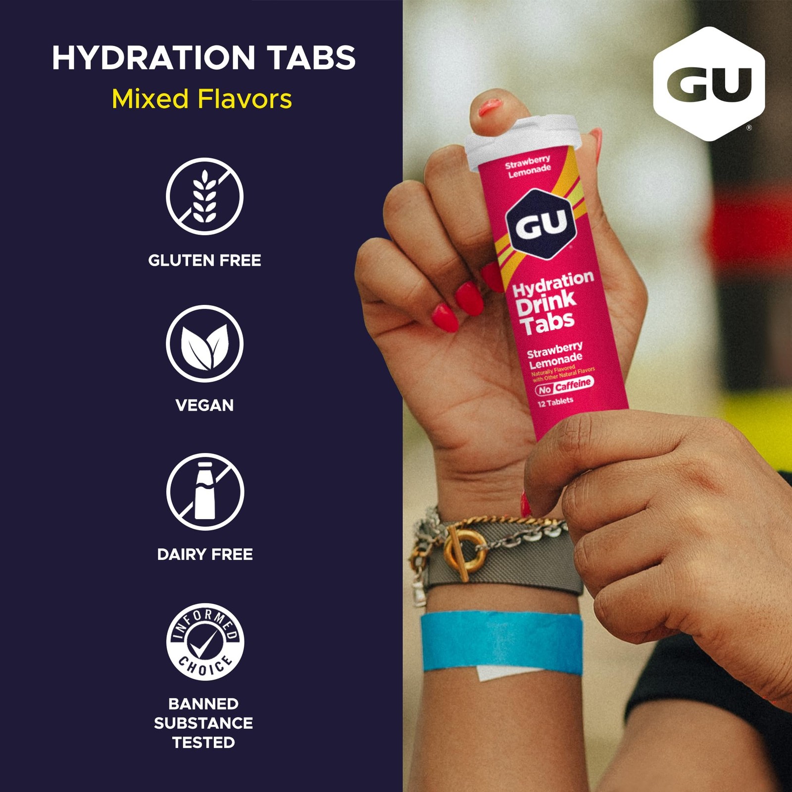GU Energy Hydration Electrolyte Drink 48 Count (Pack of 1), Assorted Flavors