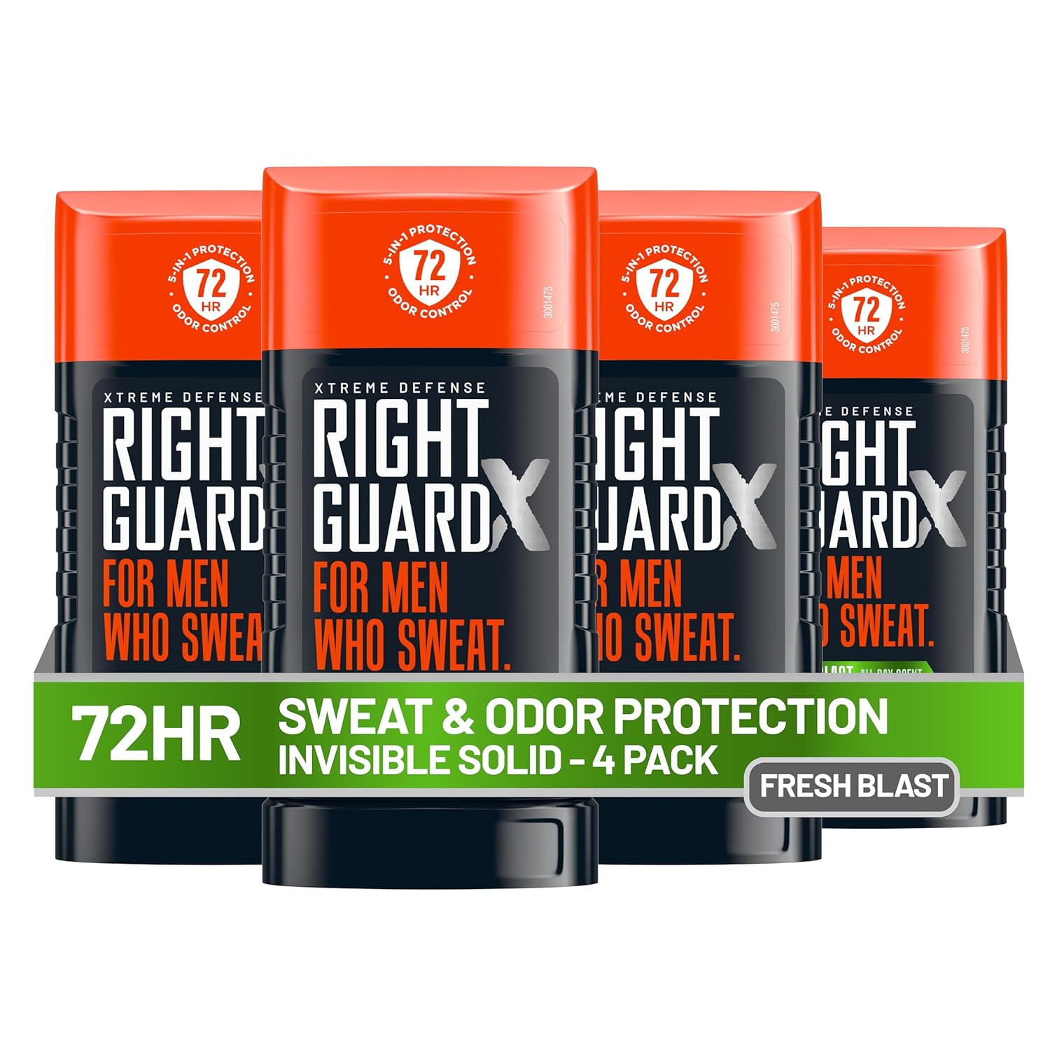 Right Guard Xtreme Defense Invisible Solid Antiperspirant Deodorant, Fresh Blast
