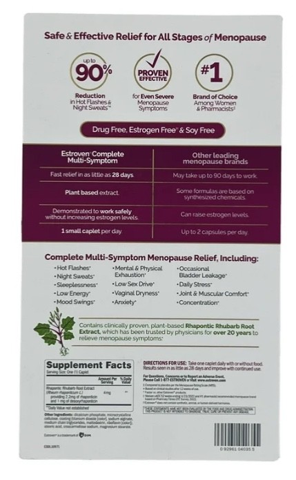 Estroven Complete Multi-Symptom Menopause Relief,84 Caplets