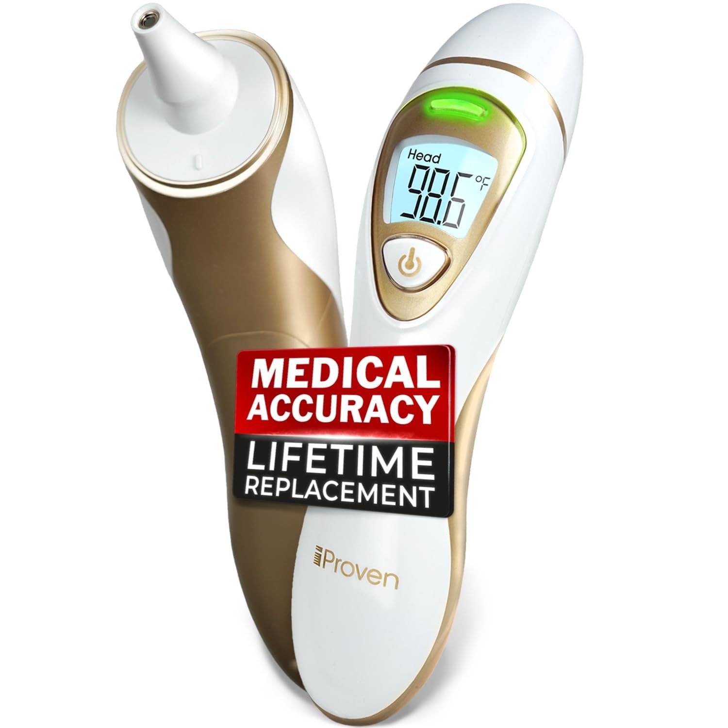 Non-Touch Forehead Ear Thermometer, Accurate Digital Temp for Adults & Kids