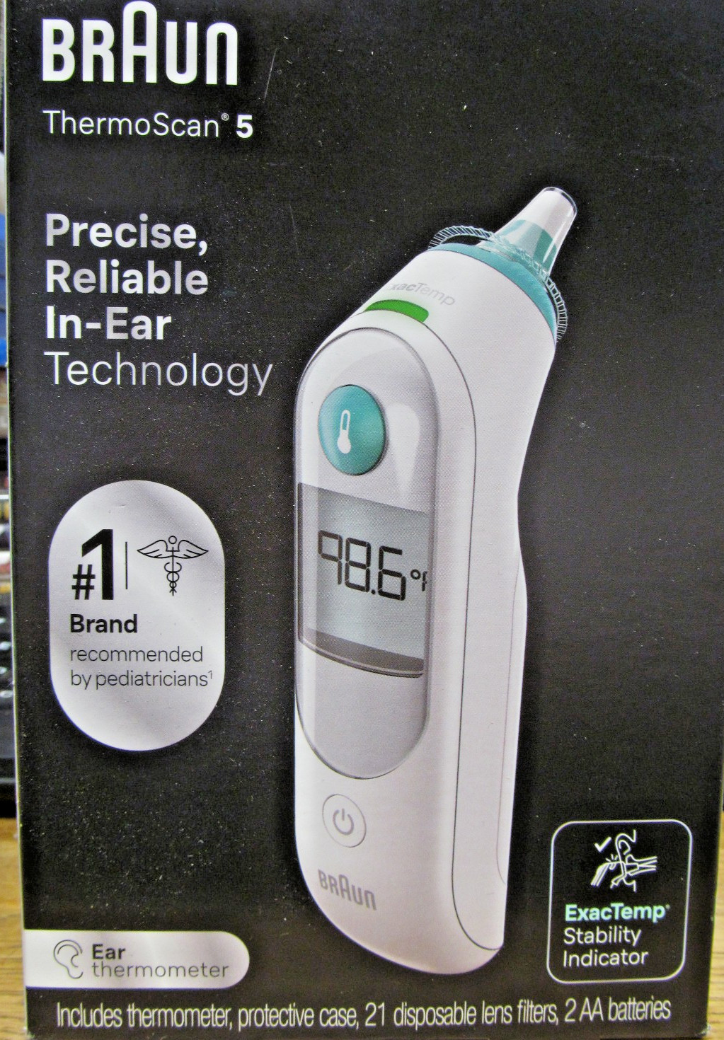 NEW BRAUN THERMOSCAN 5 IN-EAR THERMOMETER DIGITAL EXACTEMP IRT6500 FREESHIP