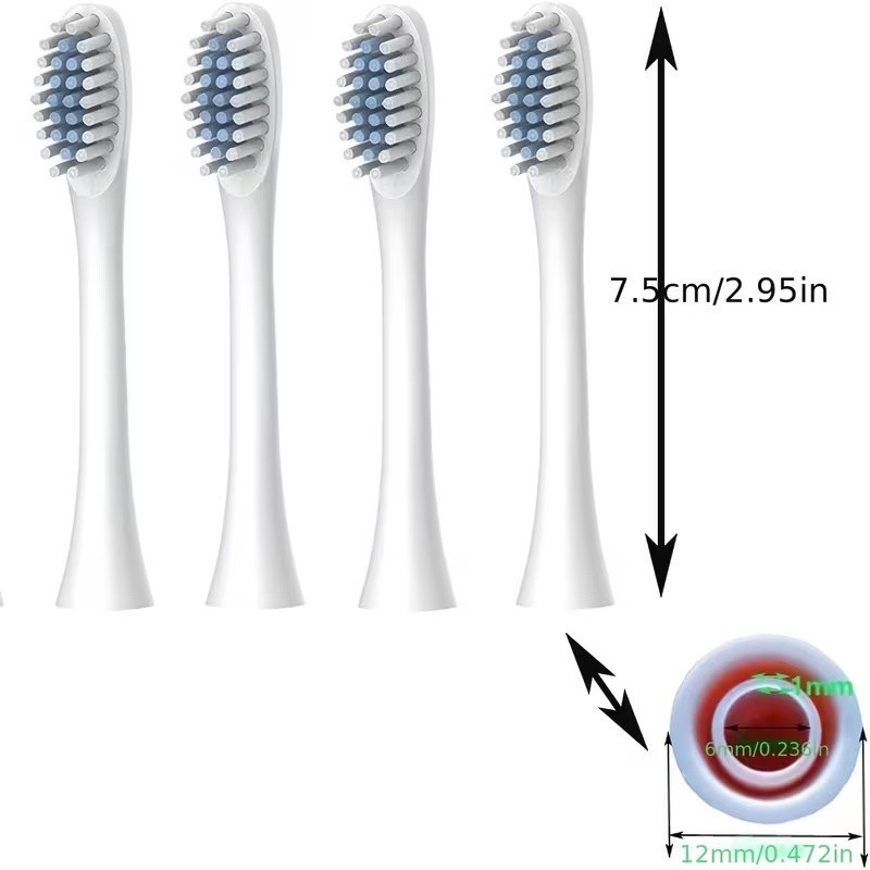 USB Rechargeable Sonic Toothbrush 6 Modes Adult Oral Care 4 Extra Brush Heads