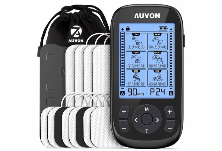 Auvon TA2224 OTC TENS & EMS Unit Muscle Stimulator Massage Rechargeable New