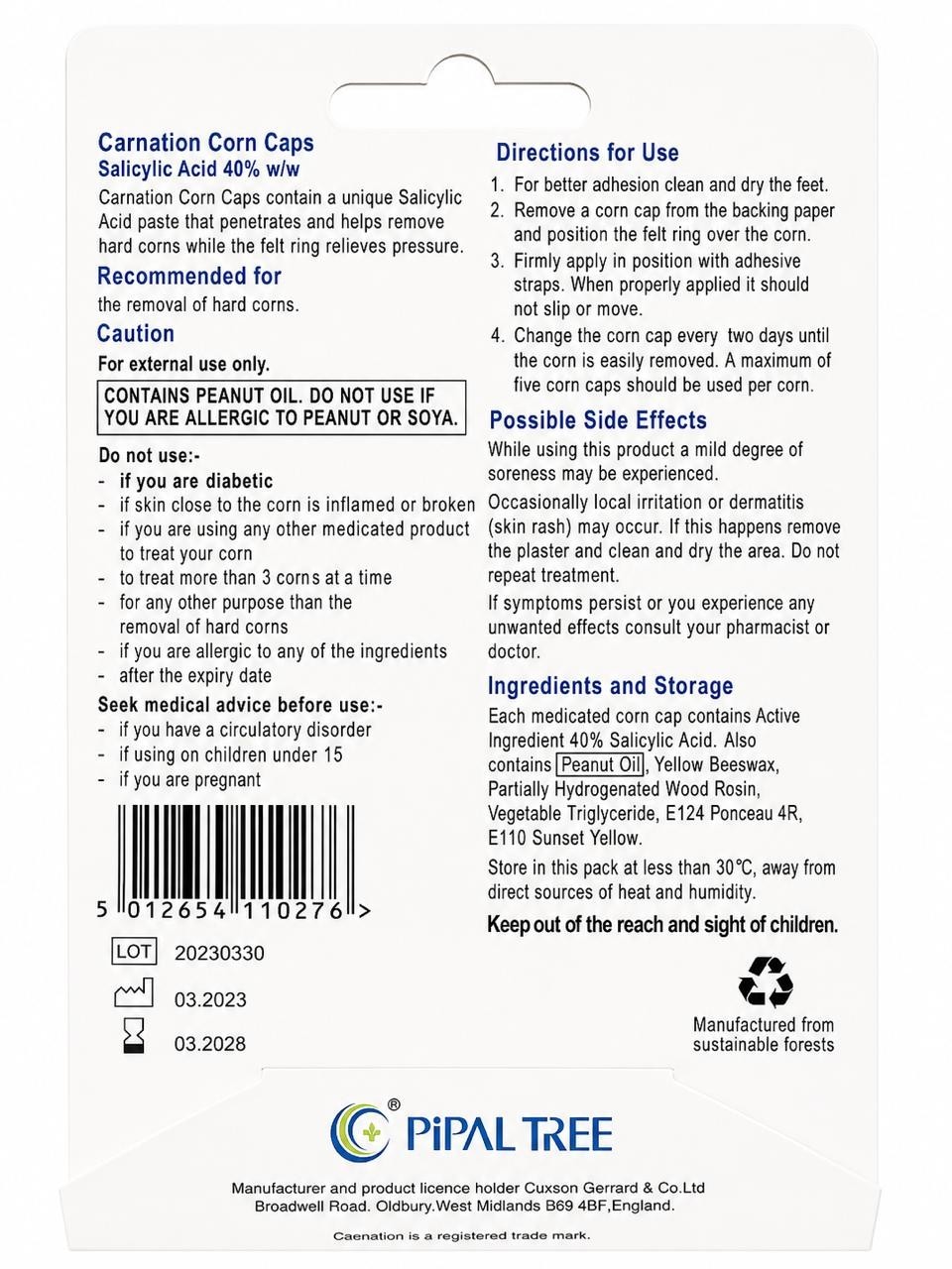 PiPALTREE Medicated Corn Caps 5 Pack Callus Remover Foot Pain Relief Plasters