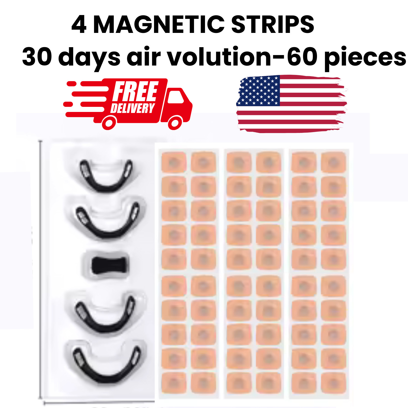 60 airvolution nasal strip sticker 4 Magnetic strips Nasal Breathing Dilator Kit