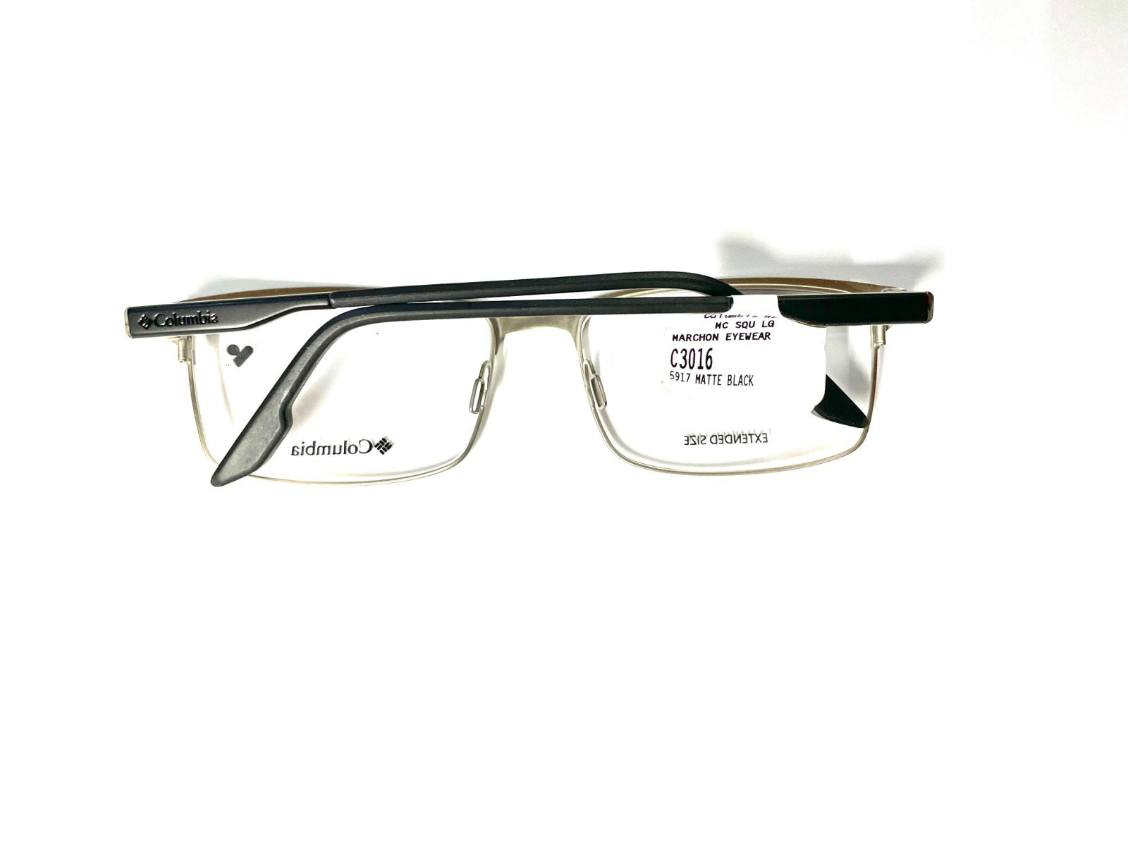 Columbia Eyeglass Frames C3016 002 Black Silver (Chipped Paint) 59-17-150