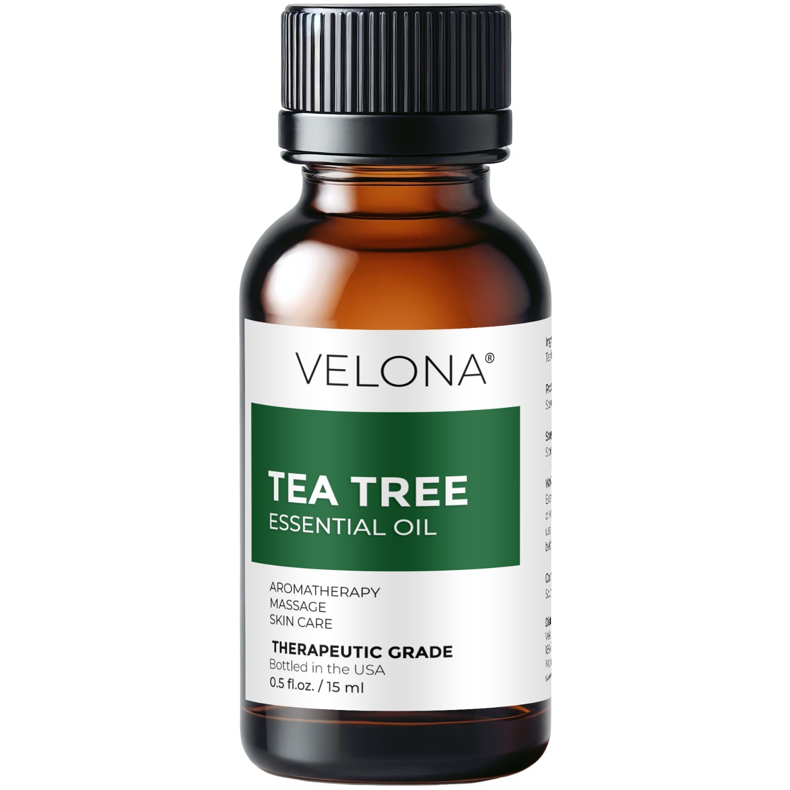 Tea Tree Essential Oil by Velona 0.5 – 32FlOz Therapeutic Grade for Aromatherapy