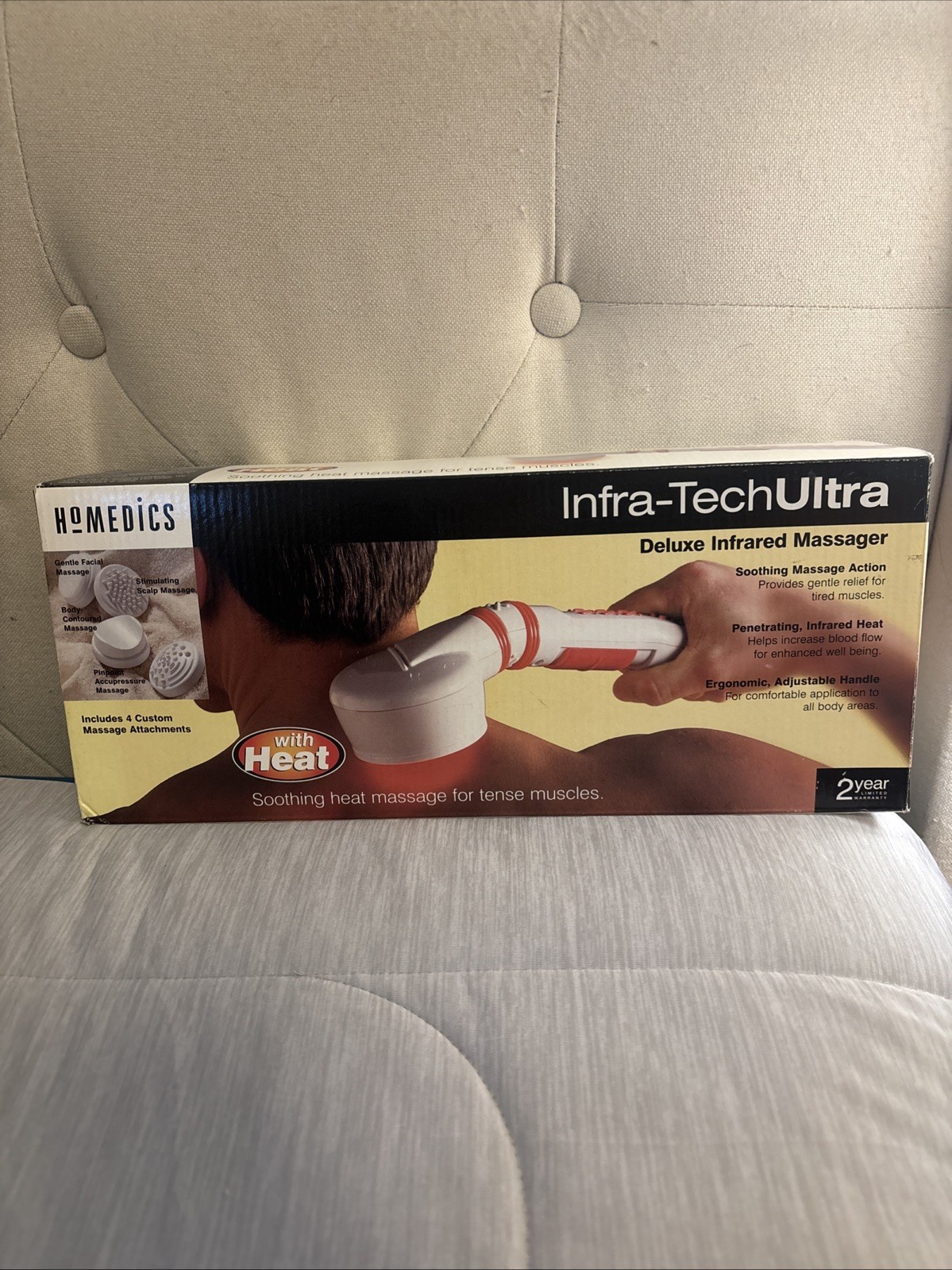 Homedics Infra-tech Ultra Deluxe Infrared Massager, Used. Model # QB-60