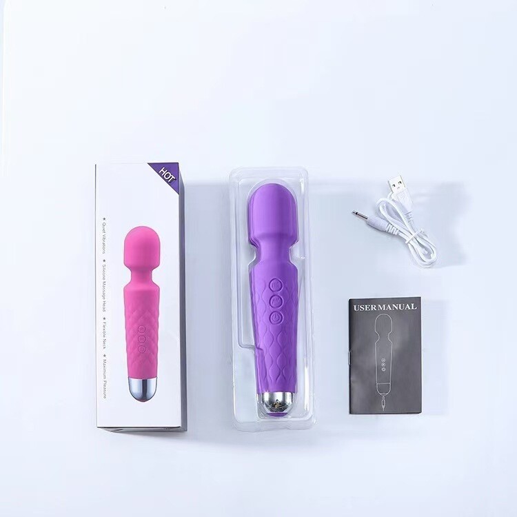 Handheld Massager Vibrator 4 colors Rechargeable 20 Speed Wand Massage Vibrating