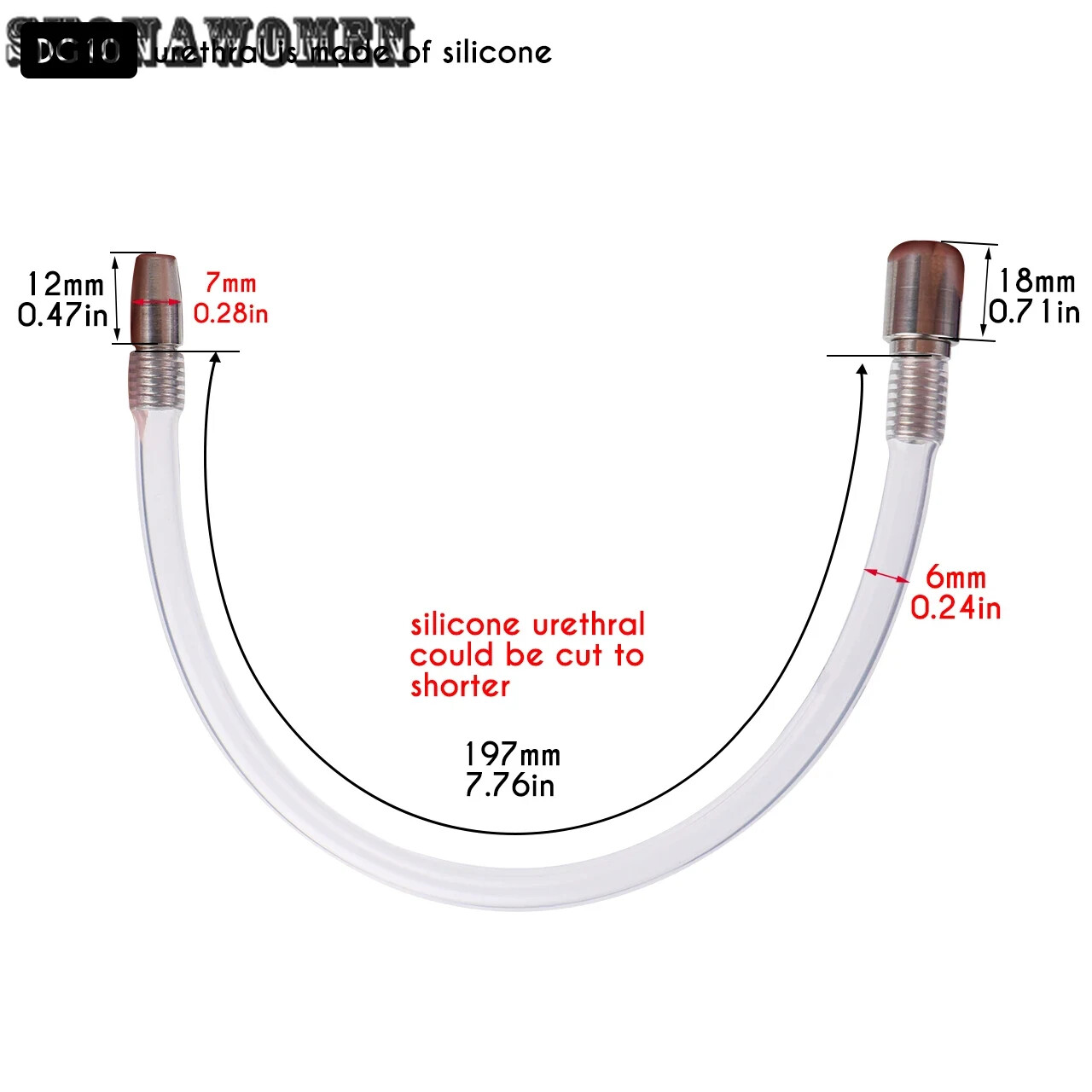 Chastity Cage with Metal Combination Plastic Cage with Self-Adjusting Snap Rings