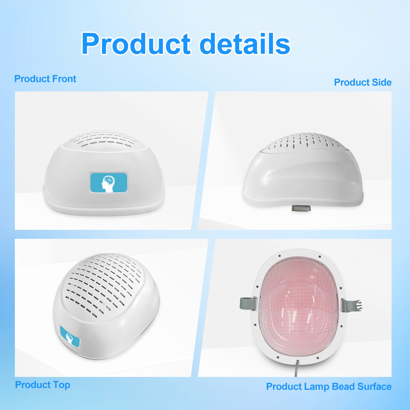 24W 810nm Red Infrared Therapy Helmet for Parkinson Alzheimer Stroke 448 Diodes