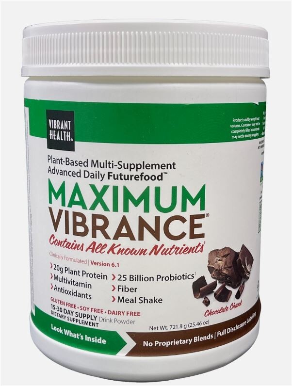 Vibrant Health Maximum Vibrance Chocolate Version 7.0 – 23.2 oz – 7/2028