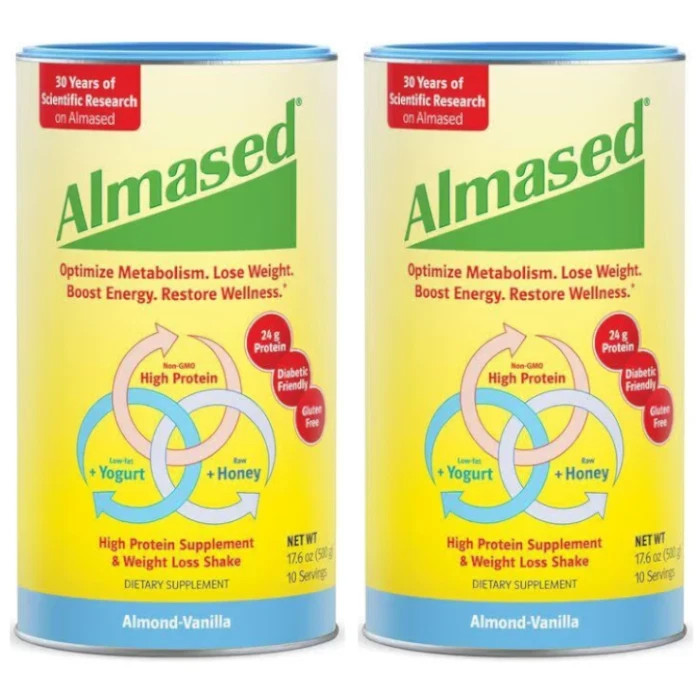 Almased Weight loss & Metabolic Health Supplement Vanilla 17.6 oz, 2 Pack