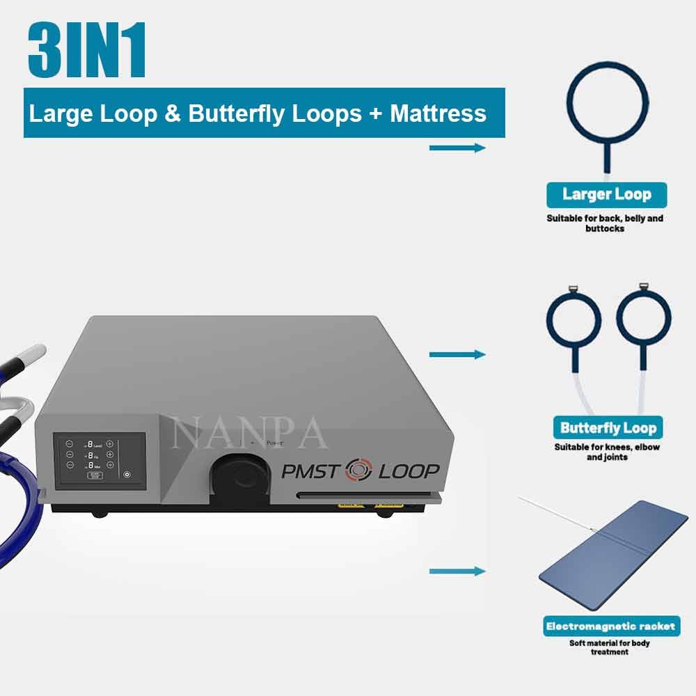 3 in 1 PEMF Magnetic Field Therapy PMST Loop Machine PEMF Loop Therapy With Mat