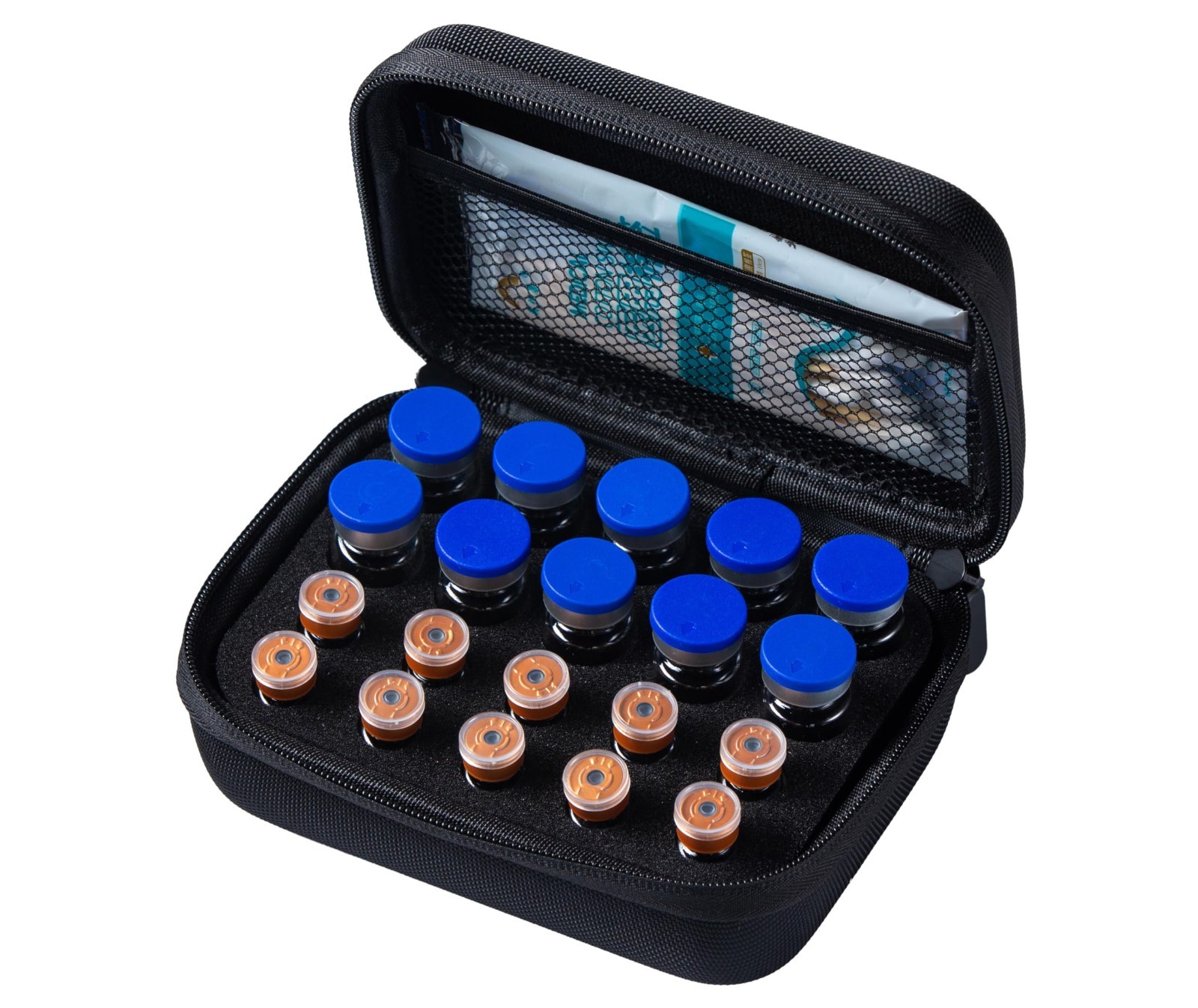 Fridge Storage Case for 20 Vials – Fits 1ml, 3ml, 5ml, 10ml – Diabetes Organizer