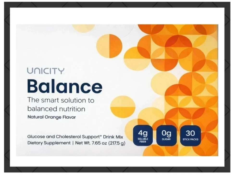 UNICITY Balance Cholesterol Support Drink Mix 30 Stick Pack (ORANGE) Exp 06/2027