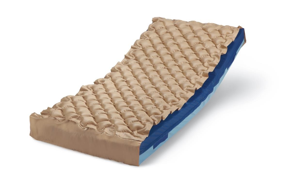 New Medline AirOne Deluxe Alternating Pressure Mattress Pad w/Tubing Tan 36″Wide