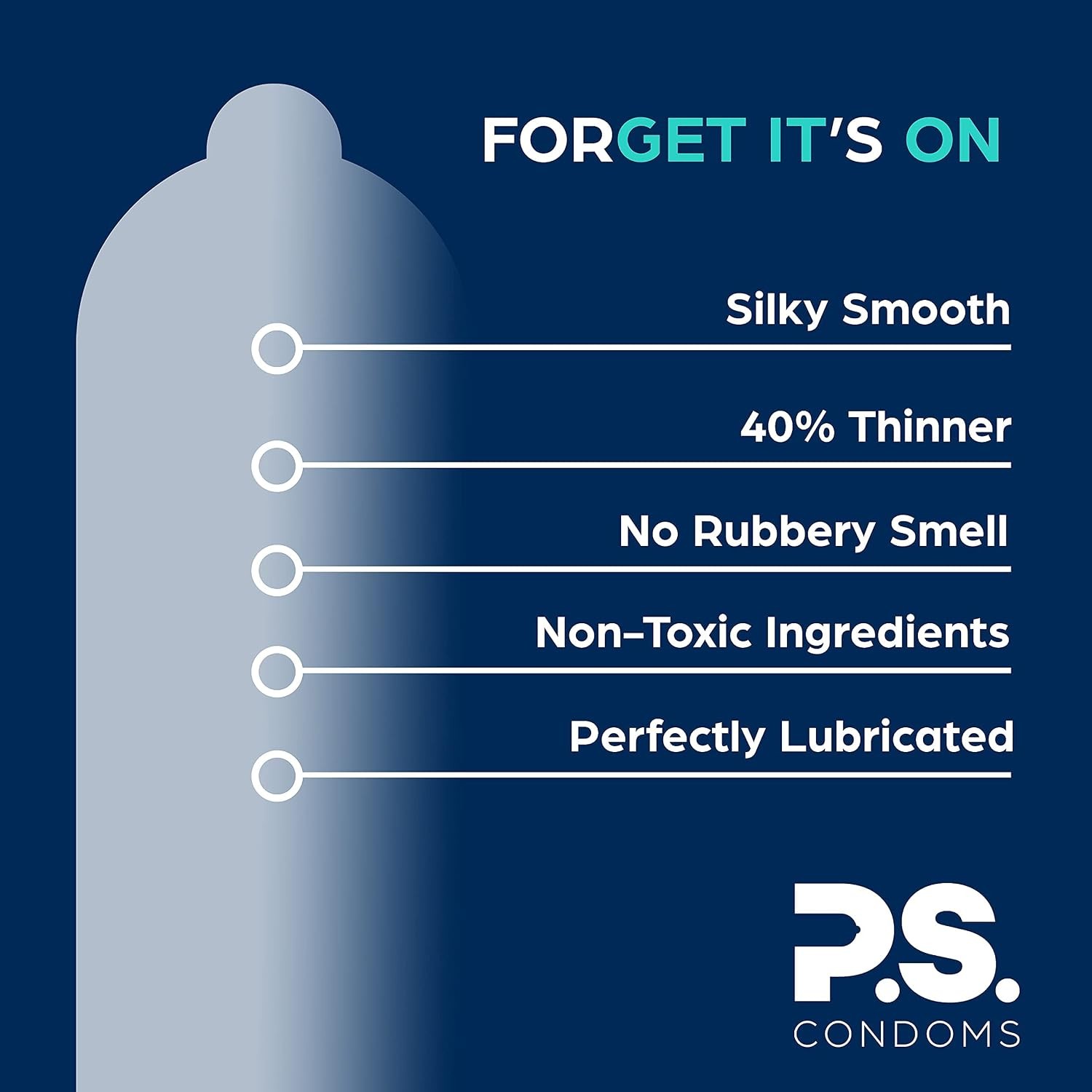 PS XL Extra Large Condoms 12 Pack Odorless Ultra Thin Latex Protection