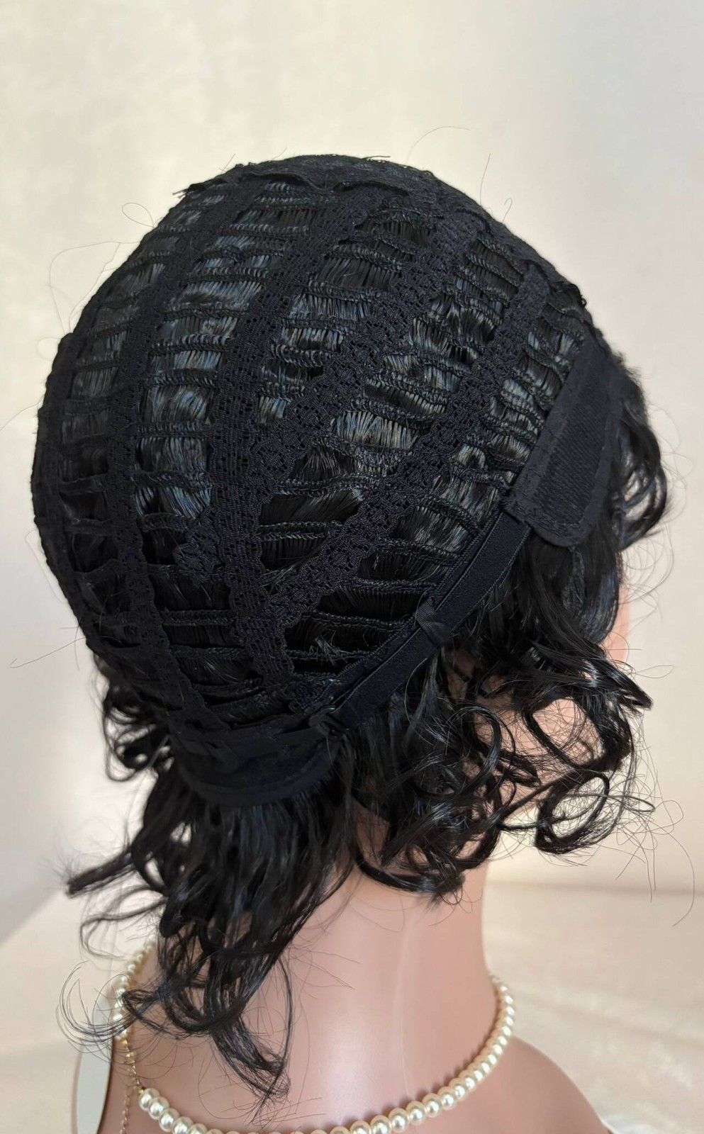 Short Bob Curly Wig with Bangs Hair Wigs None Lace Wigs