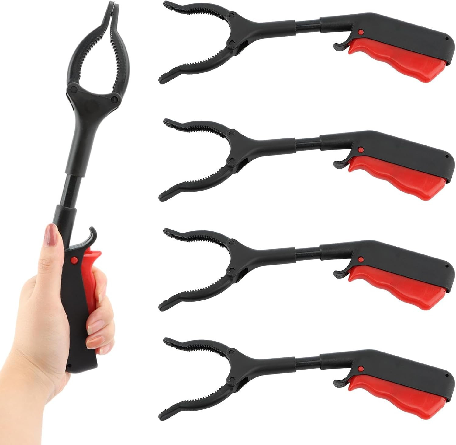 Grabber Tool, 4Pcs 30Cm/12Inch Grabber Reacher Tool Claw Rubbish Tong