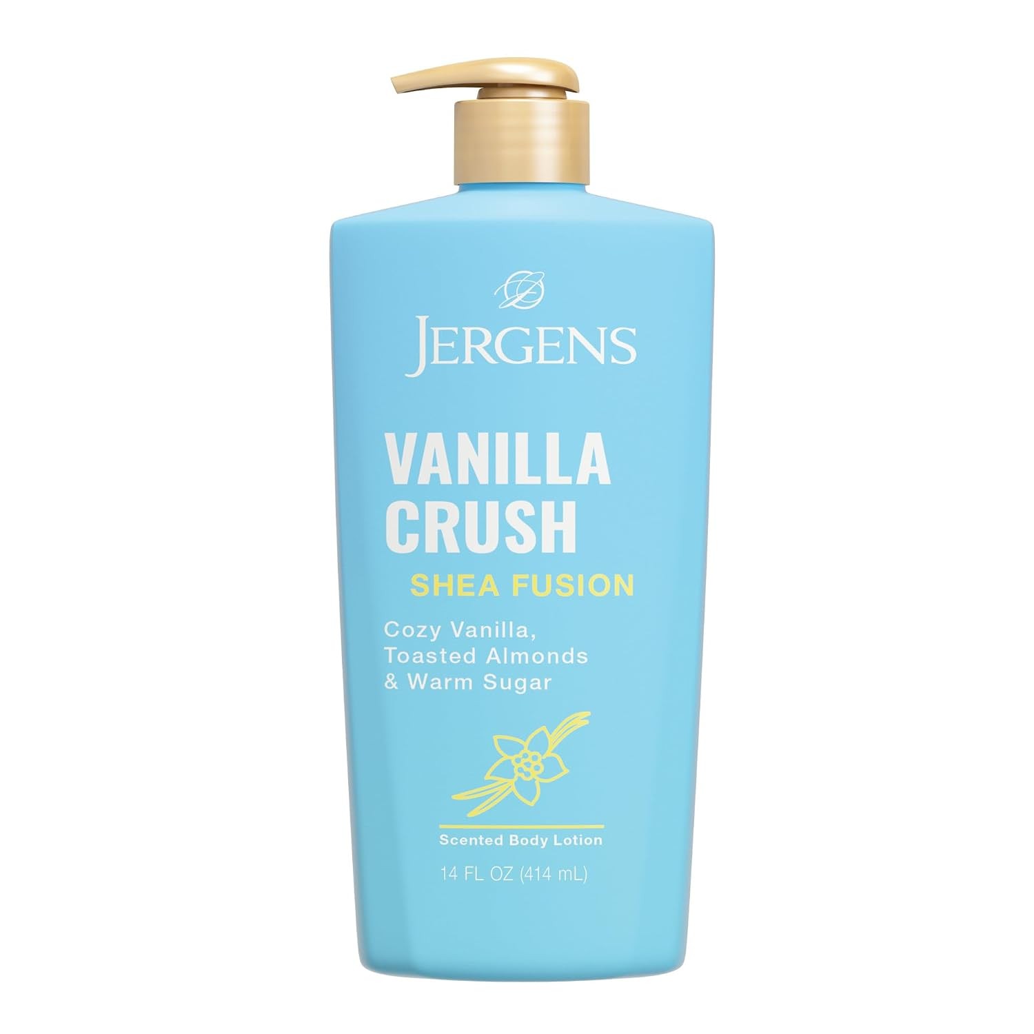 Jergens Shea Fusion Vanilla Crush Body Lotion for Dry Skin, Moisturizing Body Lo