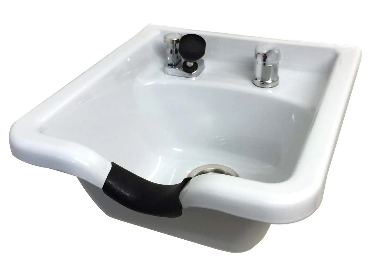 White Square Ceramic Wall Mounted Shampoo Bowl – Modern Clean Salon Sink